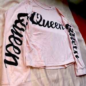 LIGHT PINK TOP WITH LONG SLEEVES